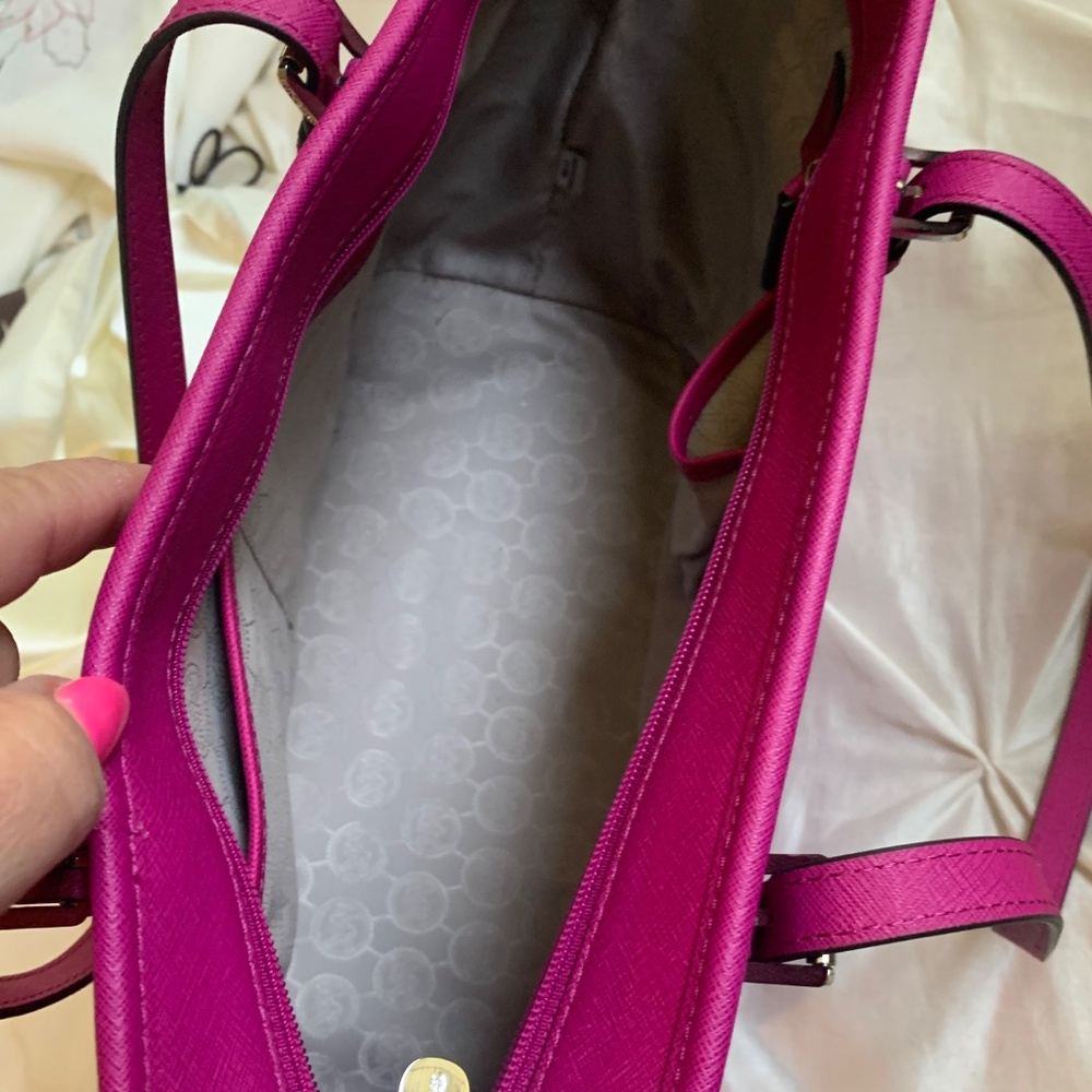 Michael Kors Magenta Pink Tote Handbag - Picture 7 of 11